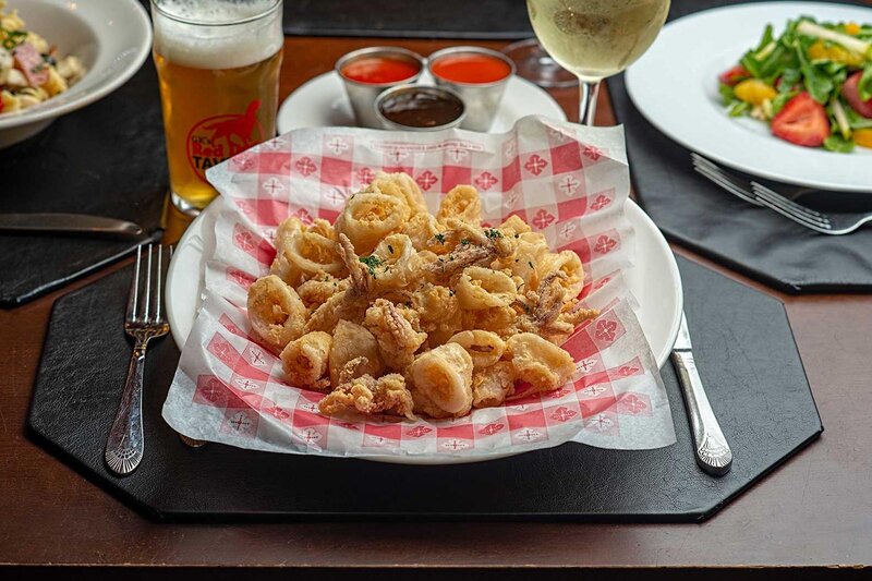 Fried calamari appetizer