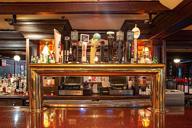 Bar area with view of beer taps